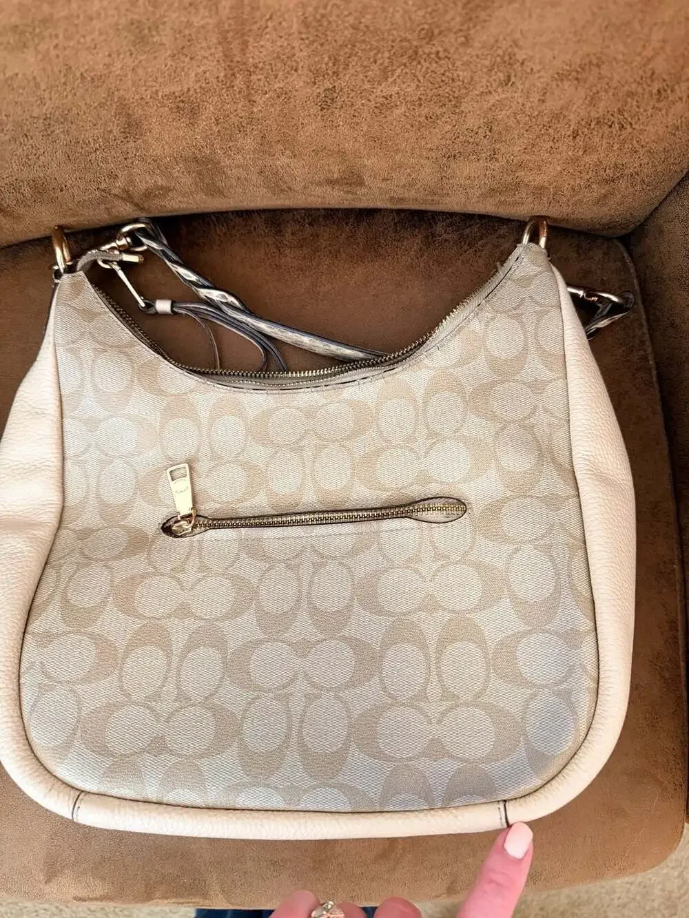 Coach Jules Hobo in Signature Canvas with Braid Detail